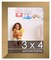 3x4 Solid Wood Picture Frame with UV-Resistant Acrylic & Acid-Free Backing, Available in 6 Finishes: Matte Black, Matte White, Metallic Bronze, Silver, Natural Wood Grain & Mahogany